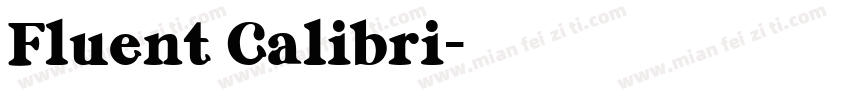 Fluent Calibri字体转换